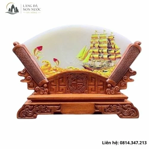 Thuyền buồm phong thủy bằng đá đẹp